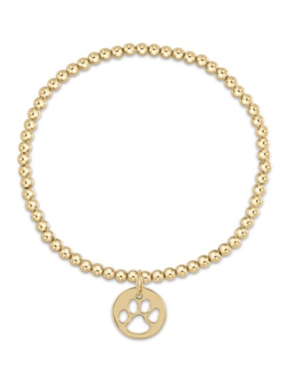New NWT Enewton 14kt Gold-filled Paw Print Disc Classic 3mm Beads Bracelet